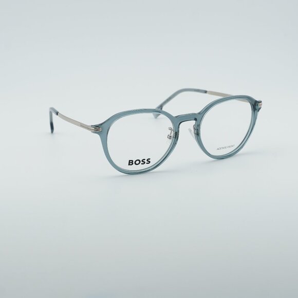 Hugo Boss BOSS 1615/F 0B88 00 Eyeglasses Blue/Silver 52mm Round Frame